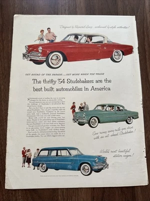 1954 Studebaker Print Ad Raymond Loewy Champion Station Wagon - Image 1 of 2