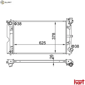 RADIATOR ENGINE COOLING 606 459 FOR TOYOTA 1ND-TV 1.4L 4cyl COROLLA - Picture 1 of 9