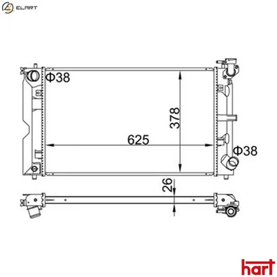 RADIATOR ENGINE COOLING 606 459 FOR TOYOTA 1ND-TV 1.4L 4cyl COROLLA - Image 1 of 4