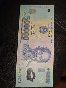 Vietnam 500000 DONG P-124 2003 UNC First Year of POLYMER 500,000 Vietnamese NOTE - Picture 1 of 2