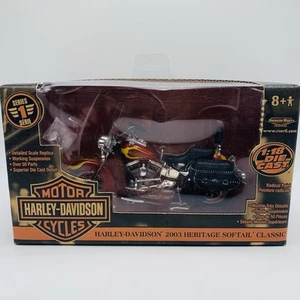 RC Ertl Serie 1 Harley Davidson 2003 Heritage Softail Classic Maßstab 1:18 Neu - Bild 1 von 10