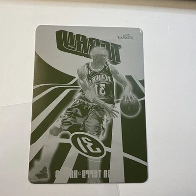 2003/04 Topps Finest Basketball Jason Terry 1/1 Yellow Printing Plate #47 Hawks - Image 1 of 2