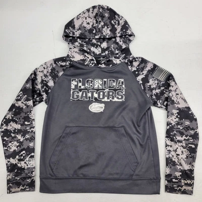 Florida Gators NCAA Gray OHT Digital Camo Salute To Service Hoodie Boys M 12/14 - Image 1 of 4