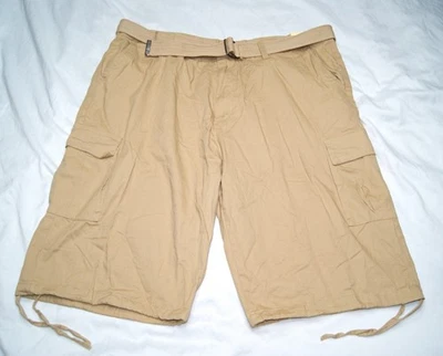 Renegade Cargo Shorts Con Cinturón Hombre 48 Beige Grande y Alto Nuevo Foto 1 de 4