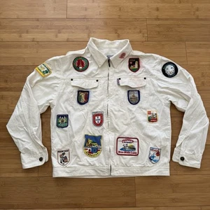 Chaqueta vintage parches de recuerdo lugares turísticos colección de vacaciones adulto pequeña - Imagen 1 de 12