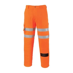 PORTWEST Hi-Vis Rail Work Trousers Orange - Picture 1 of 1