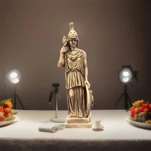 Greek Sculpture  Athena Minerva  Greek-Roman Goddess Vintage 9.75” Tall - Picture 1 of 6