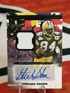 Parche de camiseta 2024 Topps compuesto Sterling Sharpe autógrafo automático patio 27/75 - Imagen 1 de 2
