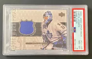 1999-2000 Upper Deck Curtis Joseph Pop 1 Game Worn Pads PSA NM-MT 8 1 in 7,500 - Picture 1 of 2