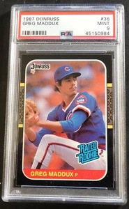 TARJETAS DE NOVATO GREG MADDUX 1987 ASEQUIBLES TODAS CLASIFICADAS PSA HOF DONRUSS FLEER - Imagen 1 de 26