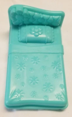 Plastic Dollhouse Bed BLUE - Image 1 of 2