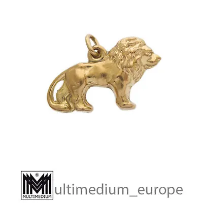 333 Gelbgold Charm Anhänger Löwe 8k Gold Pendant 8ct • 125€