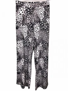 H by Halston Petite Jet Set Jersey Animal Printed Pull-On Wide-Leg Pant XL - Picture 1 of 1
