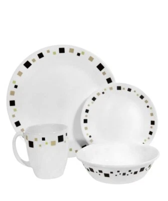 Corelle Livingware Geometric 16-Piece Dinnerware Set, Service For 4. - Image 1 of 3