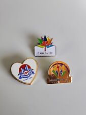 Lot de 3 épingles souvenirs de voyage ville de Toronto Canada Ontario 