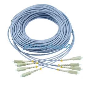 Armored SC-SC 1G Multimode 4 Strands Fiber Optic Cable 62.5/125 Patch Cord 10M - Afbeelding 1 van 1