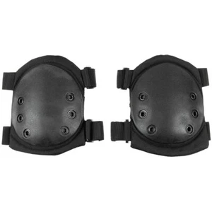 Military Style Knee Pads Plastic Tactical Protector Universal Adjustable Black - Picture 1 of 1
