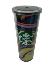 Starbucks Christmas 2021 24oz Holiday Swirl Tumbler Cold Cup Blue Pink No straw