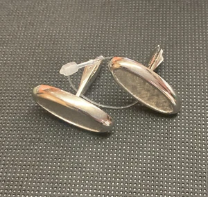 Vintage da Vinci Argento Sterling 925 Ovale Gemelli 12mm X 3.2cm - Foto 1 di 4