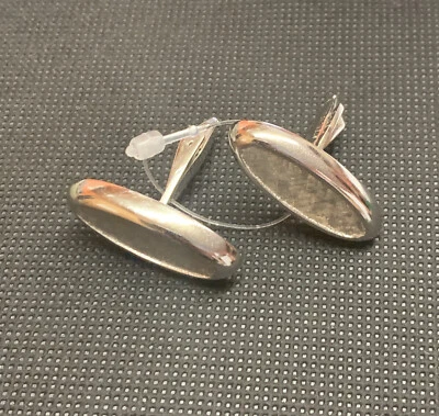 Vintage da Vinci Argento Sterling 925 Ovale Gemelli 12mm X 3.2cm - Immagine 1 di 4
