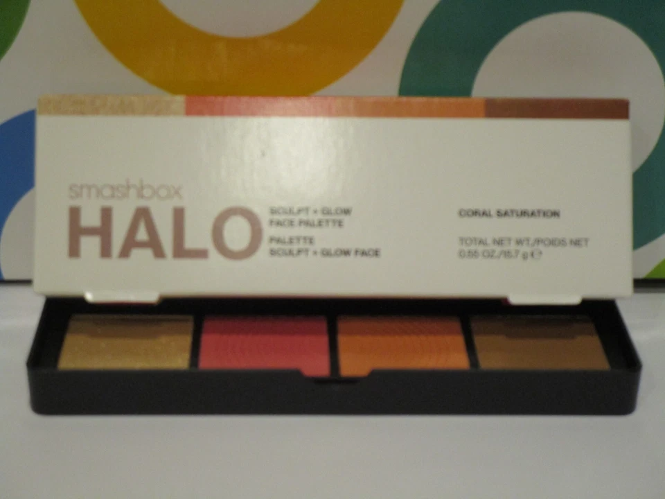 SMASHBOX ~ HALO ESCULTURA + PALETA CARA BRILLANTE ~ SATURACIÓN CORAL ~ 0,55 OZ Foto 1 de 1