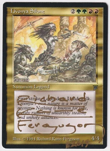 Gold Signed Livonya Silone NM Legends English Artist Richard Kane Ferguson MTG! - Picture 1 of 2