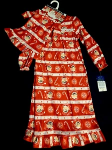 NWT Sz 6  Christmas Elf on the Shelf GIRLS NIGHTGOWN + Matching 18" DOLL GOWN - Picture 1 of 5