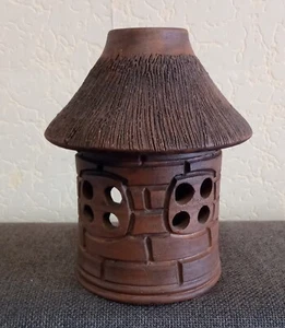 Clay candlestick Handmade Ukrainian house Хата - Picture 1 of 8