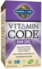Garden of life Vitamine Code Brut Zinc Pour Peau & Immunitaire System 60