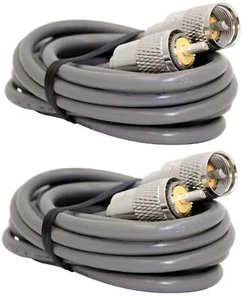 2 Lot Procomm PP8X9 CB HAM Radio Antenna 9 Foot RG8X Coaxial Cable w/ PL259 Ends - Picture 1 of 2