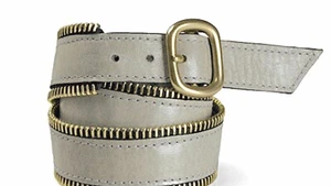 J DAUPHIN Road Runner Armband doppelt gewickelt grau Leder Reißverschluss - Bild 1 von 1