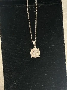 Gebrauchtes 17 Zoll Diamant Collier 11 Durchmesser 0,11 Karat T.W. 925 Silber 1,78g (QUC024765) - Bild 1 von 3