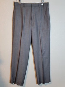 apt 9 dress pants mens size 34x32 classic tapered flat front stripe gray - Picture 1 of 11