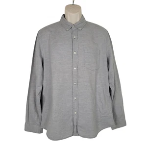 ADRIANO GOLDSCHMIED Button Down Shirt Mens Size L Flannel Long Sleeve Gray AG - Picture 1 of 11
