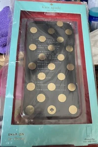 Kate Spade Black With Gold Dot Apple iPhone 6 Plus Phone Case NWT. SO CUTE - Photo 1 sur 2