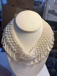 Stunning Baab And Beards Italy Beaded Collar With Original Tag - Picture 1 of 6