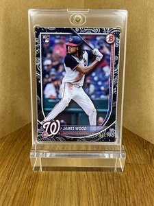2025 Bowman Rookie James Wood Black Pattern /10 #29 Nationals SSP RC - Bild 1 von 4