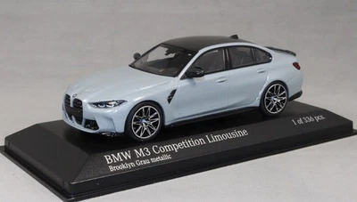 Minichamps BMW M3 Competition in Brooklyn Grey 2020 410020206 1/43 NEW Ltd 336 - Image 1 of 3