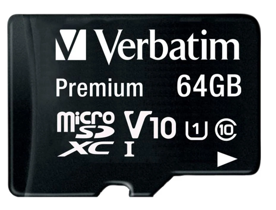 VERBATIM - Kad Memori U1 MicroSDXC & Adaptor SD Premium, 64GB - Image 1 of 3