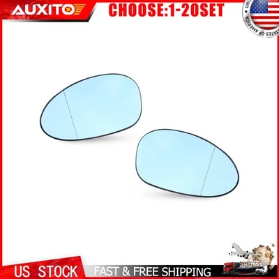 For BMW 328i 335i 325i 128i E46 E90 E92 M3 Blue Heated LH RH Mirror Glass 2-10X - Image 1 of 4