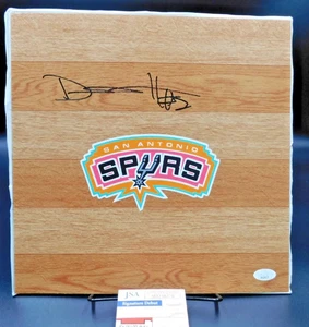Dylan Harper Signed Auto 12x12 Vinyl Floorboard San Antonio Spurs Logo 1B JSA - Picture 1 of 1