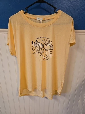 NWT C & C California Camille Burnwash Take Me To The Lake T-shirt Size Medium  - Image 1 of 4