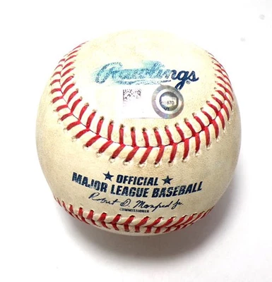 Miami Marlins @ Nationals Game-Used Baseball 8-31-23 Jacob Young/Garrett COA - Image 1 of 3