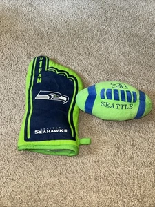 Seattle Seahawks Handschuh Ofenhandschuh und Stofftier Fußball - Bild 1 von 3