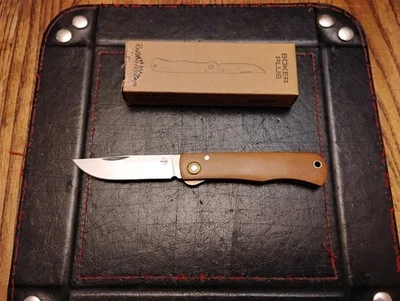 Cuchillo Plegable Medio BOKER PLUS® Rusticus 2.95" 420 SS Hoja Mango Madera 1.1 OZ Foto 1 de 2