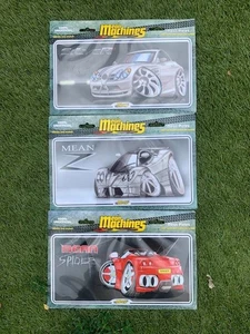 MEAN MACHINES MEAN PLATES STICK ON WALL X 3 (NEW & SEALED) - Picture 1 of 1
