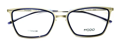 MODO 4104 NVYGD TITANIUM WOMEN NEW AUTHENTIC FULL RIM EYEGLASSES FRAME 53-18-140 - Image 1 of 4