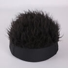 Men's Flair Hair Sun Visor Cap With Fake Hair Wig Baseball Peaked Hat Cap