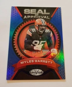 2021 Panini zertifiziert - Myles Garrett - braun - Gütesiegel - blau - 24/75 - Bild 1 von 7