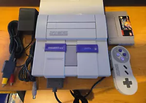 Super Nintendo SNES 1 Chip Console Wing Commander Game, OEM Controller & Cables - Bild 1 von 17